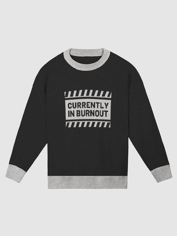 CURRENTLY IN BURNOUT (lg. design, black and off white) knitwear relaxed crewneck product image (5)