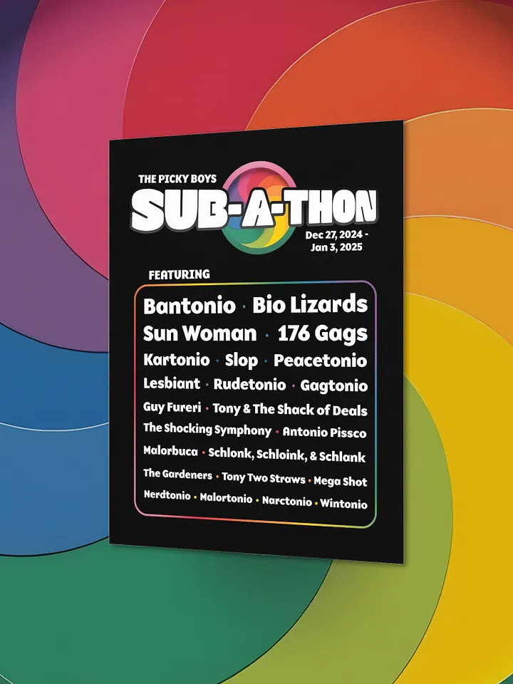 Subathon Lineup Posters (3 Sizes) product image (1)