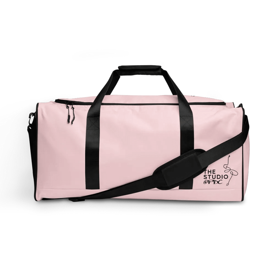 Large Dance Bag | Pale Pink with Black Logo and Quote product image (1)