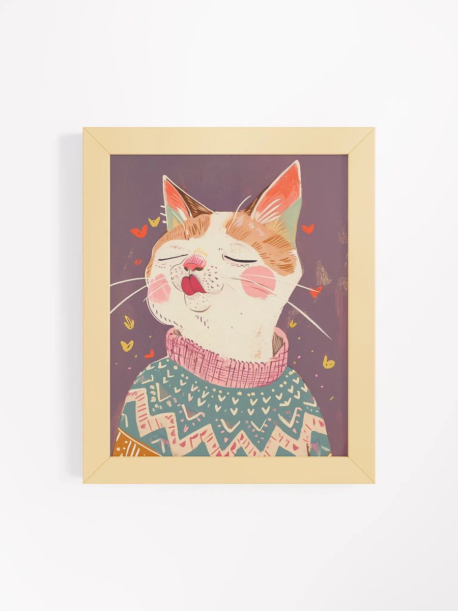 Blissful Feline Love Framed Poster product image (8)