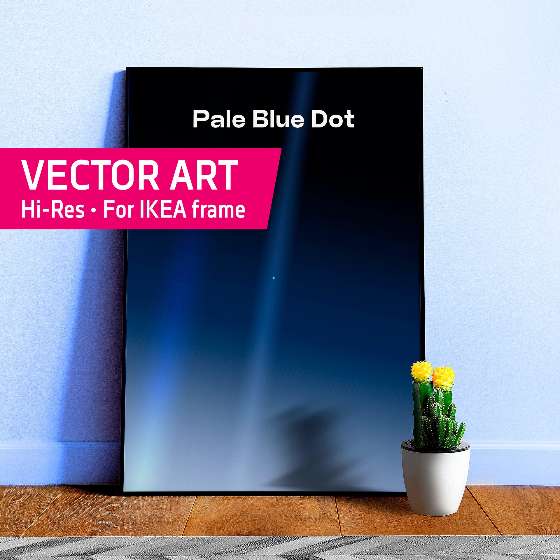 Pale Blue Dot poster, NASA Voyager 1 (2020 revision) — Space poster product image (1)