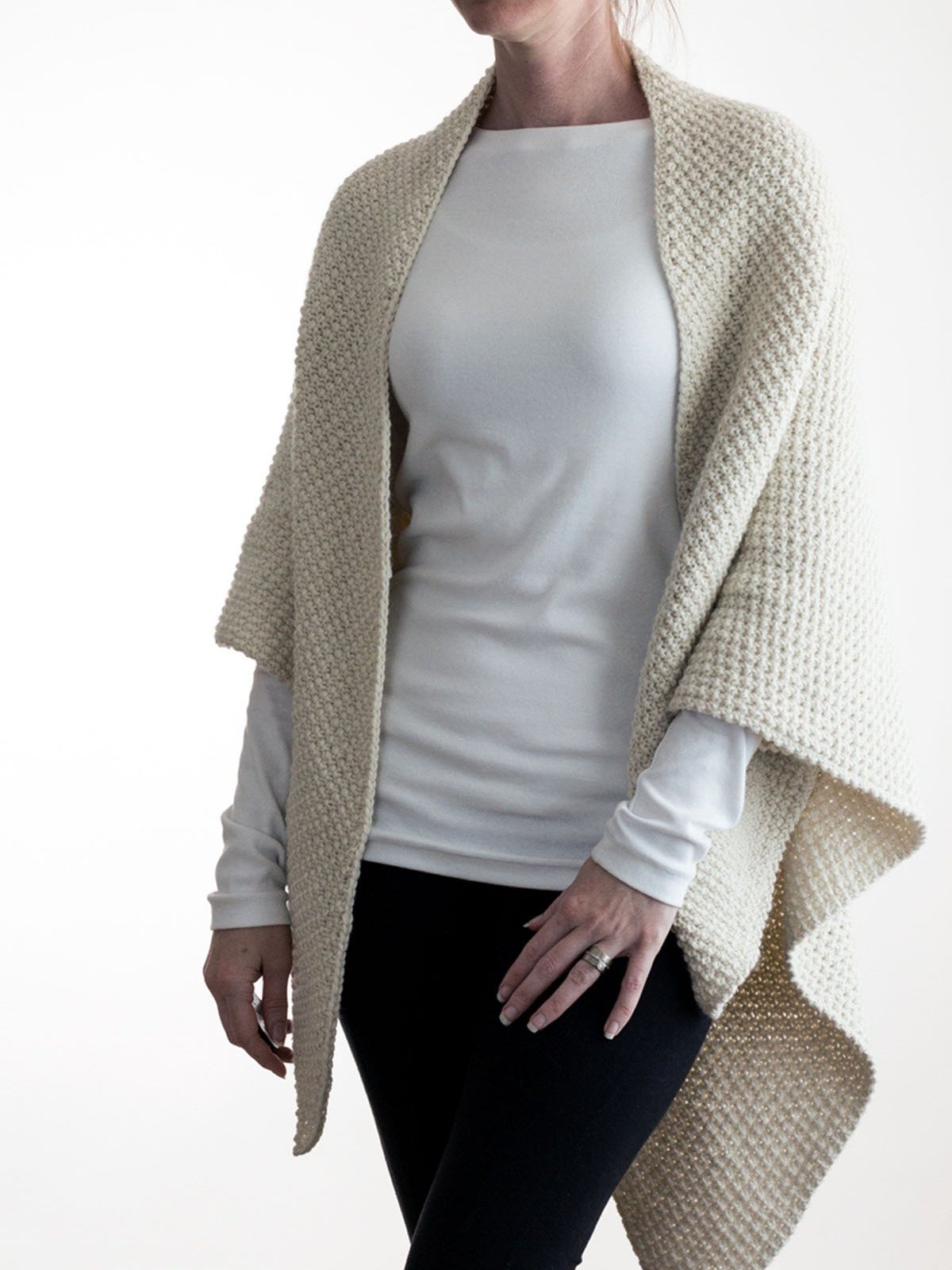 Simple Triangle Shawl Knitting Pattern - Unconditional Love product image (3)