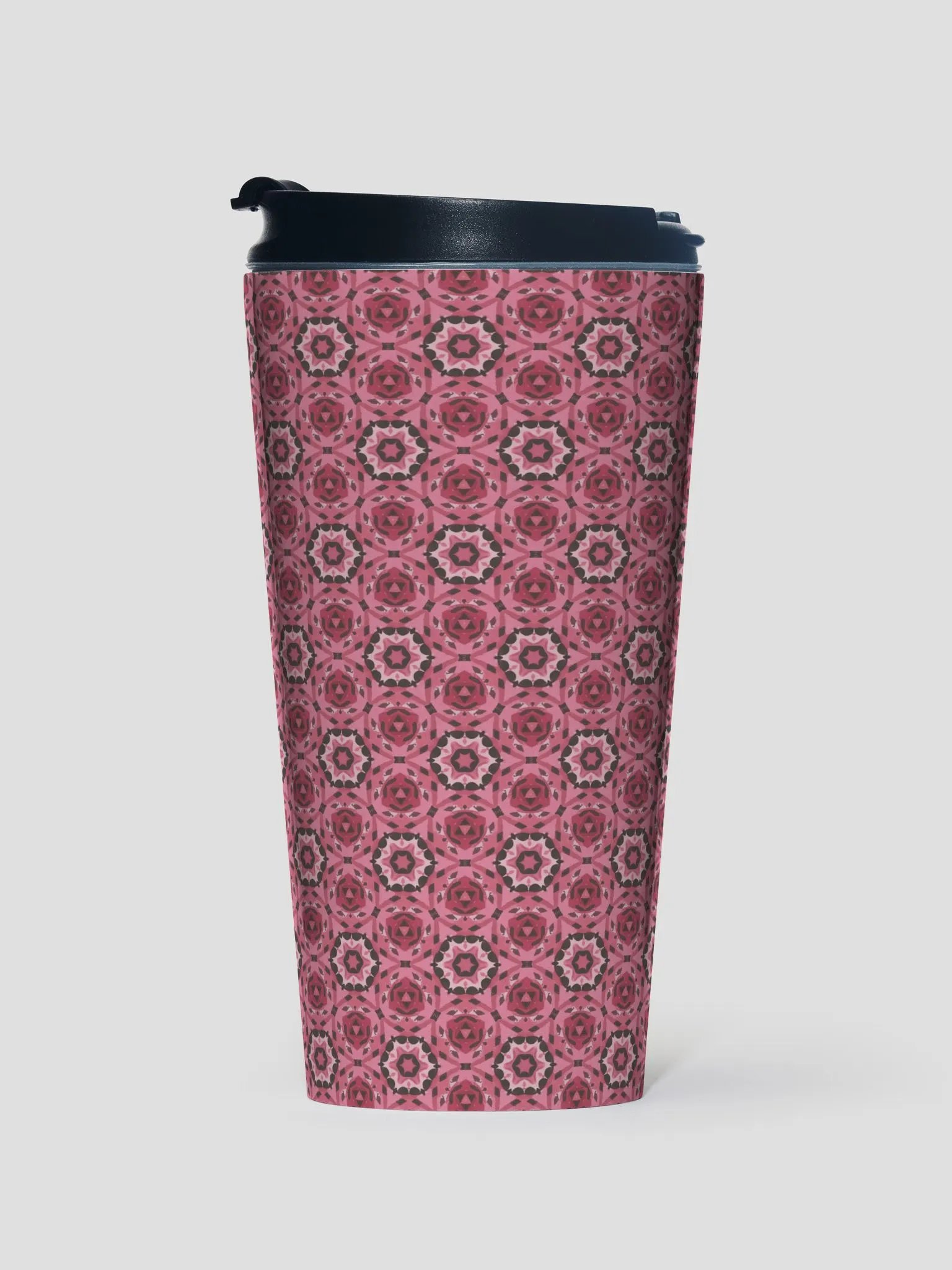 Pink & Black Octagonal Travel Mug product image (1)