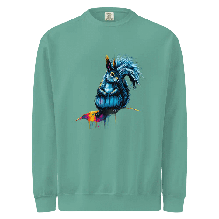 Vibrant Blue Squirrel Art Sweatshirt product image (1)