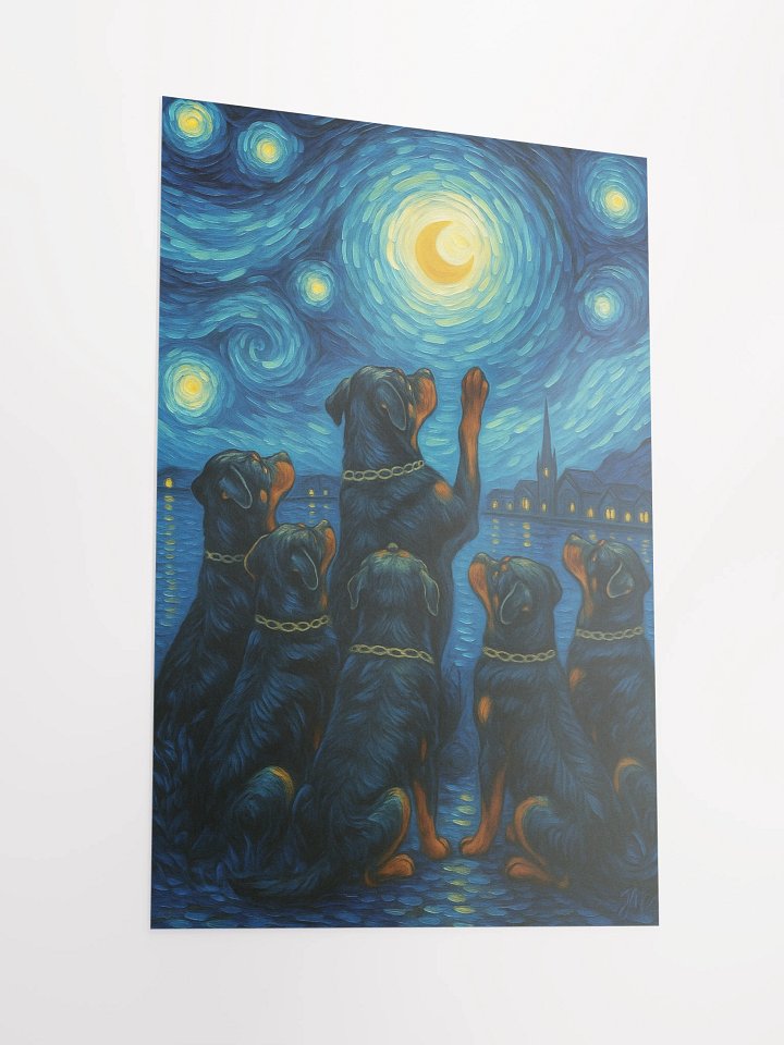 Starry Night Rottweiler Poster product image (5)