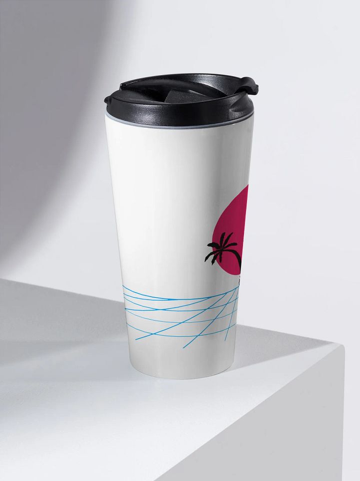 Retro Futuristic Sunset Stainless Steel Travel Mug product image (2)