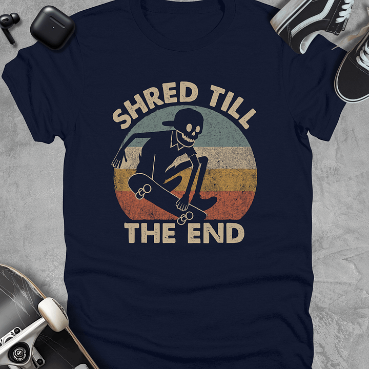 Shred till the end, Skateboarding t-shirt, Unisex product image (3)
