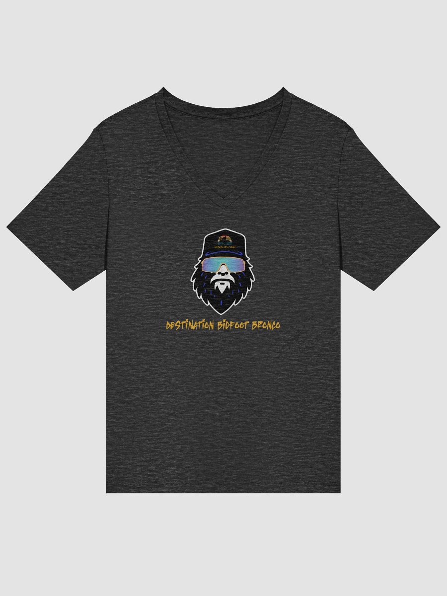 Destination Bigfoot Bronco Bigfoot Logo Bella+Canvas Women's Relaxed V-Neck T-Shirt (Dark Heather Grey) product image (3)