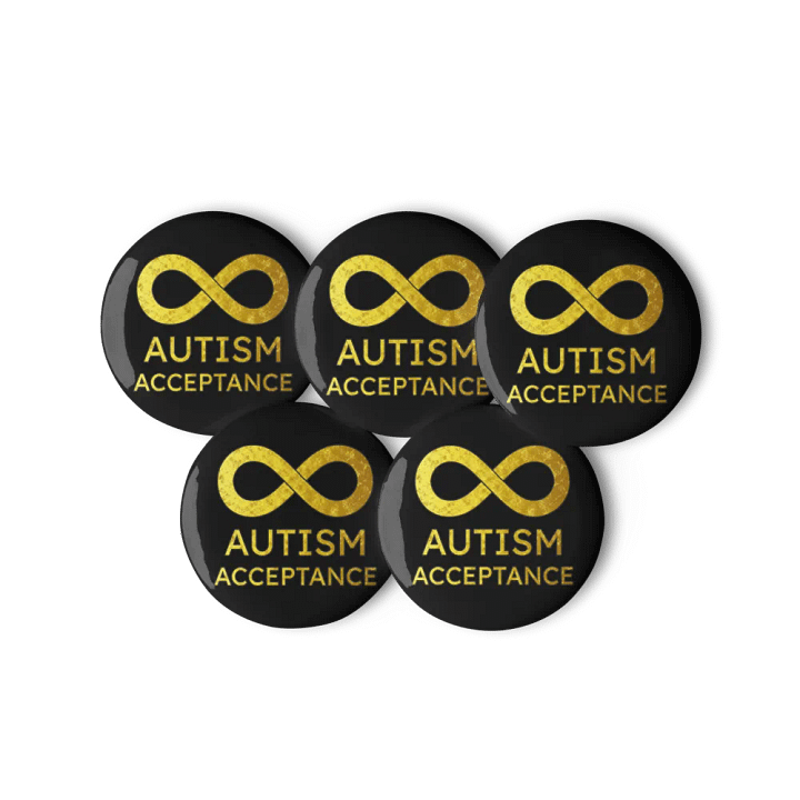 Golden Infinity Autism Acceptance Pin Set product image (2)