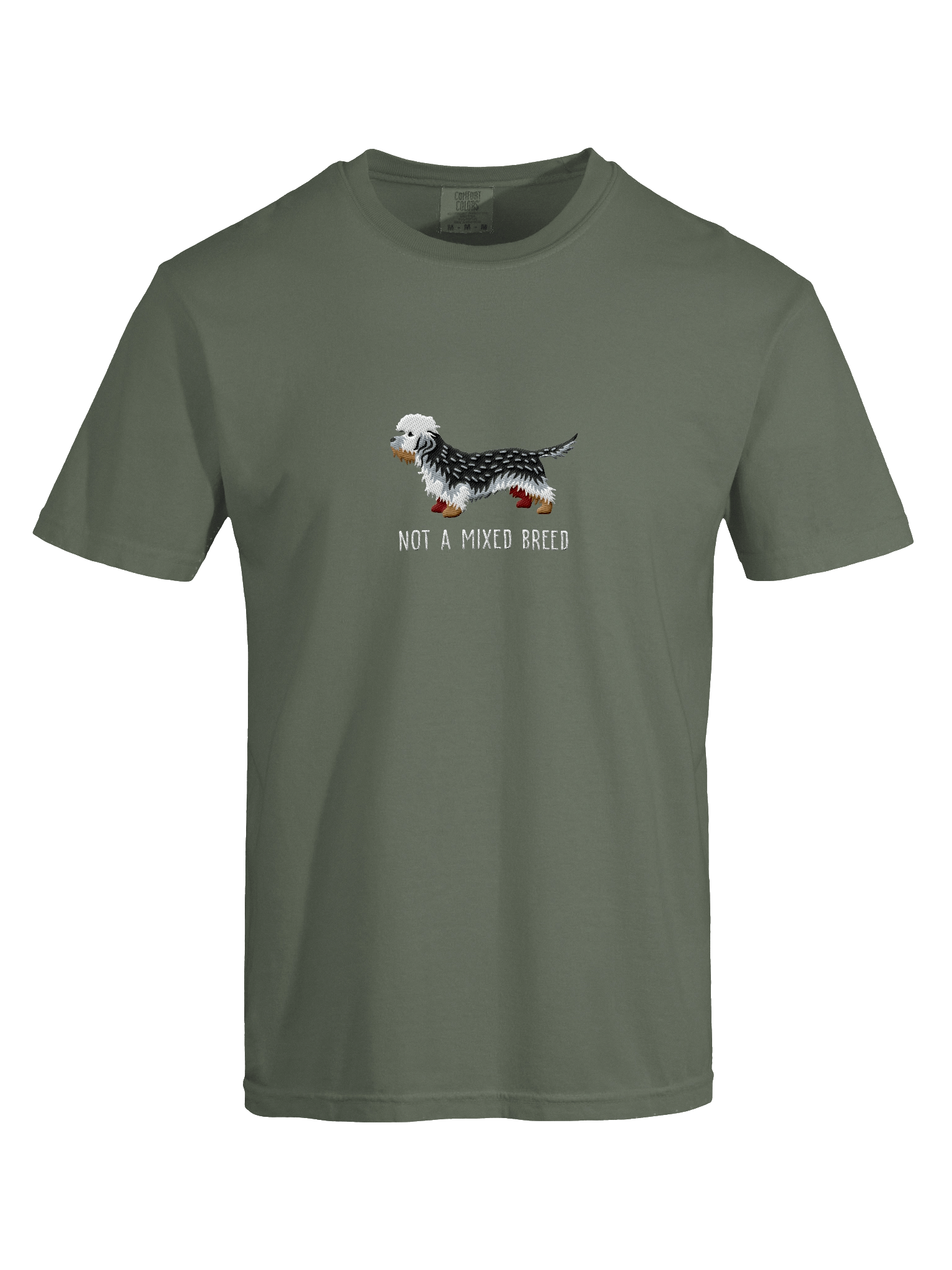 Not a Mixed Breed T-Shirt(Embroidered) of a Dandie Dinmont Terrier(Pepper) product image (27)