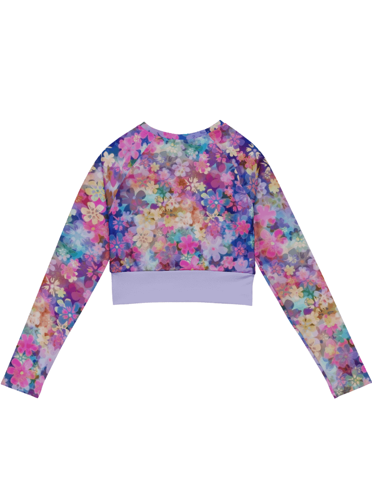 Relax in flowers Recycled Long Sleeve Crop Top product image (4)