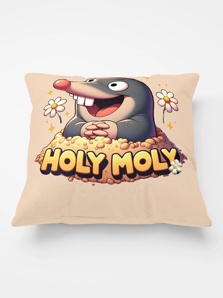 Holy Moly Cute Mole and Daisy Pillow Design product image (1)