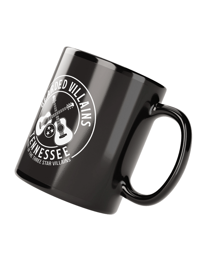 TSV “Whiteout Crest” Gloss Black Mug | Bearded Villains Tennessee | 11oz & 15oz Ceramic product image (2)