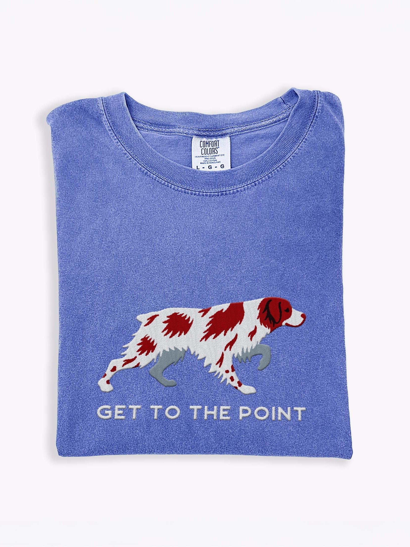 Get to the Point T-Shirt(Embroidered) of a Brittany Spaniel(Liver & White) product image (1)