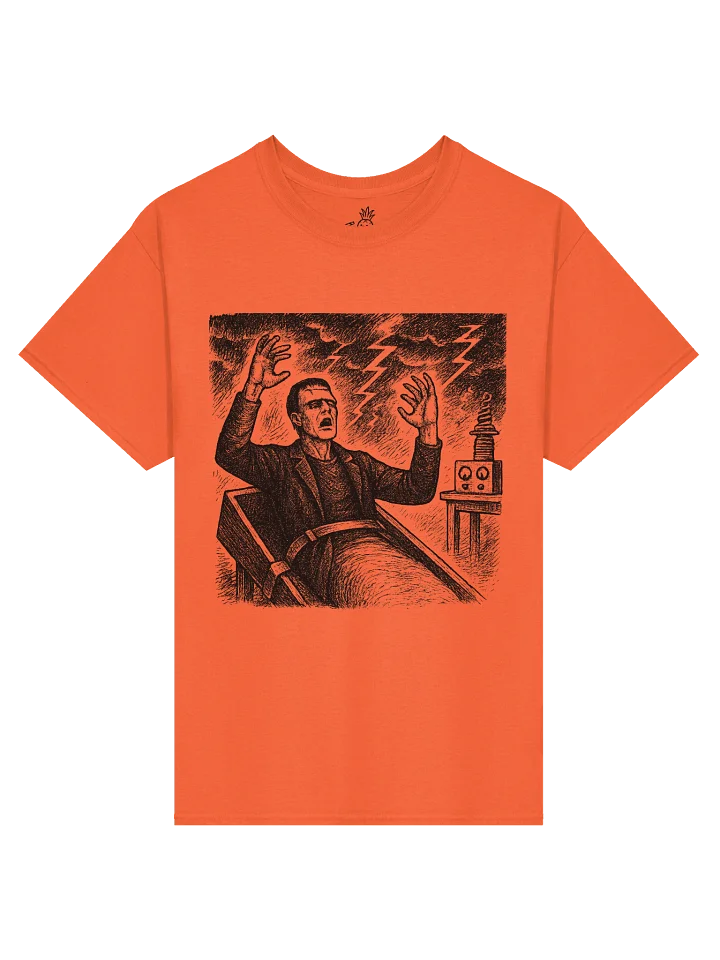 Frankenstein Awakening in the Laboratory Mary Shelley Boxy Fit Unisex T-Shirt product image (6)