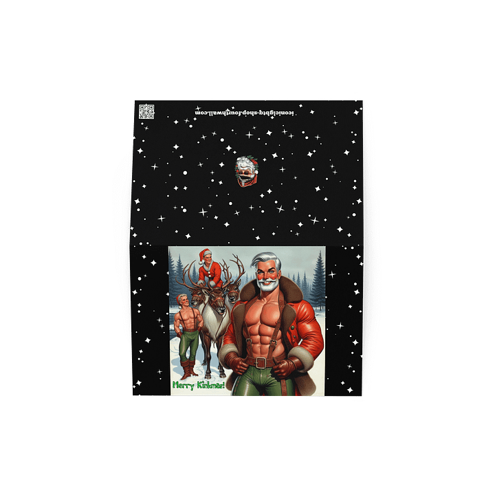 Camp Christmas Gay Leather Collection "Merry Kinkmas" Gay Leather Christmas Card product image (2)