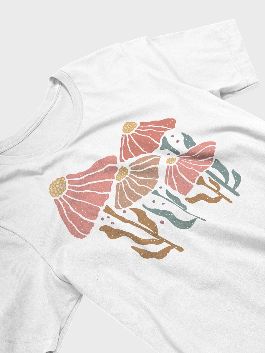Boho Coral Blooms Artistic Retro Wildflower Graphic Tee product image (40)