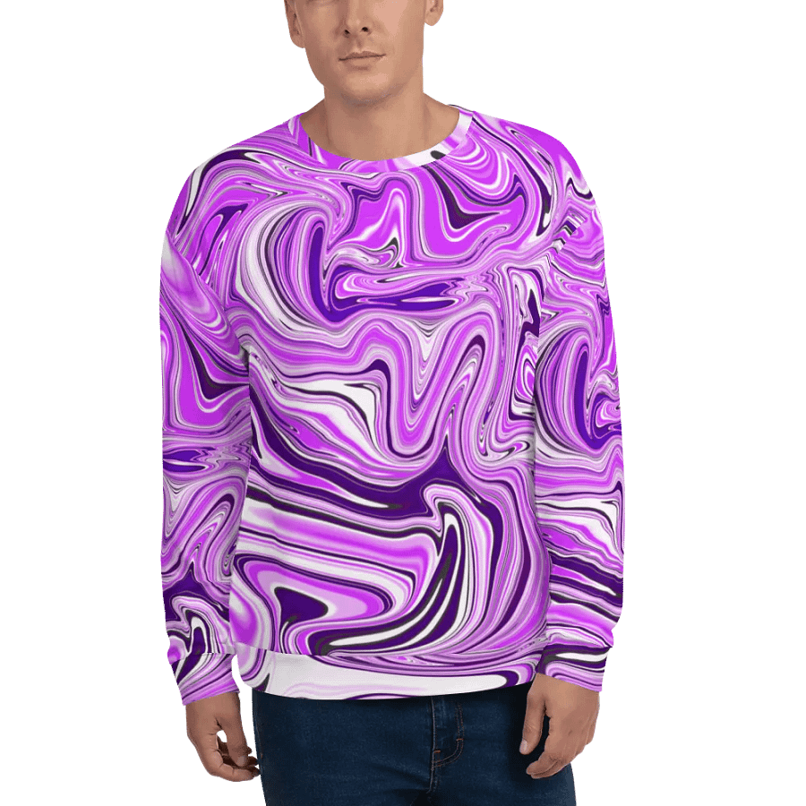 Sweatshirt - Purple Digital Fluid Art product image (12)