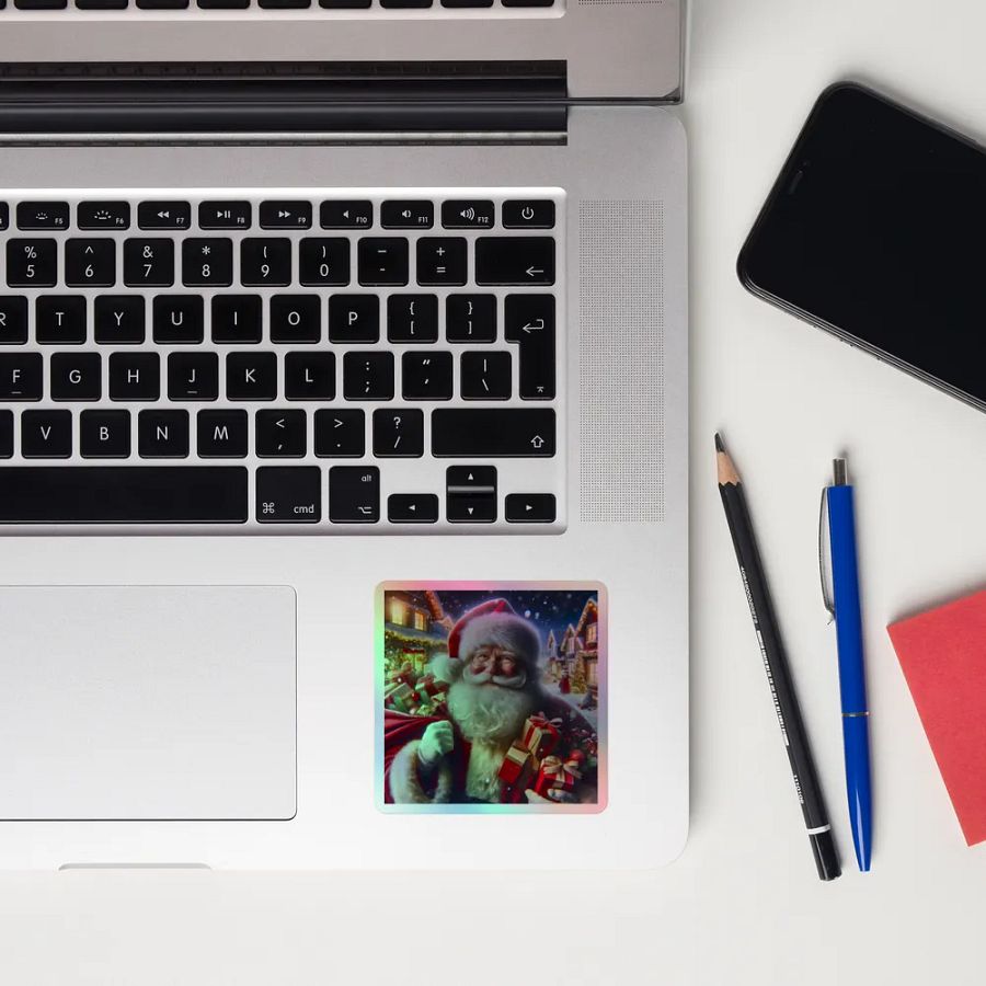 Love Joy Bestseller Santa With Gifts Holographic Stickers product image (12)