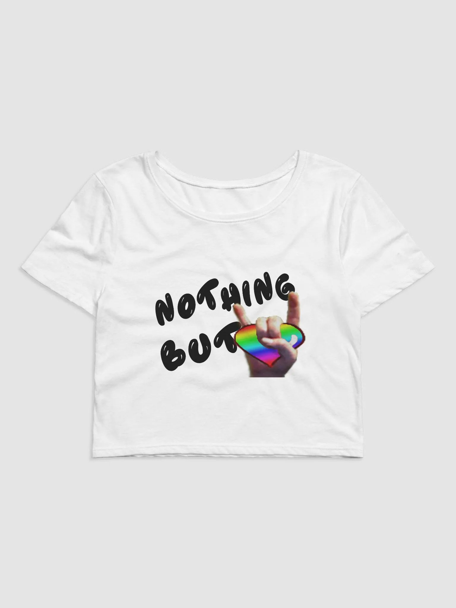 Nothing But Love - Pride Edition - Black Text - Women's Crop Tee product image (1)