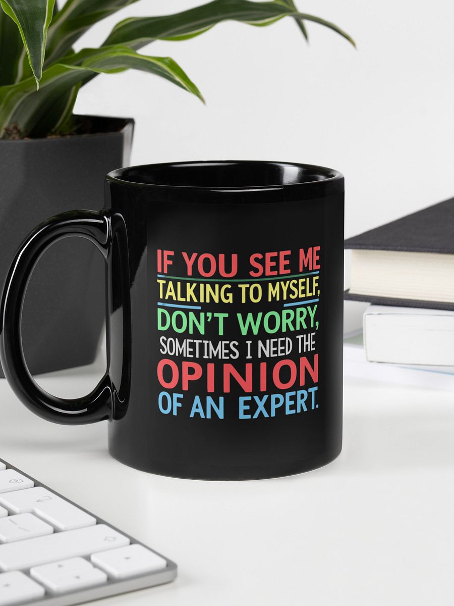 Expert Opinion Black Glossy Mug product image (12)