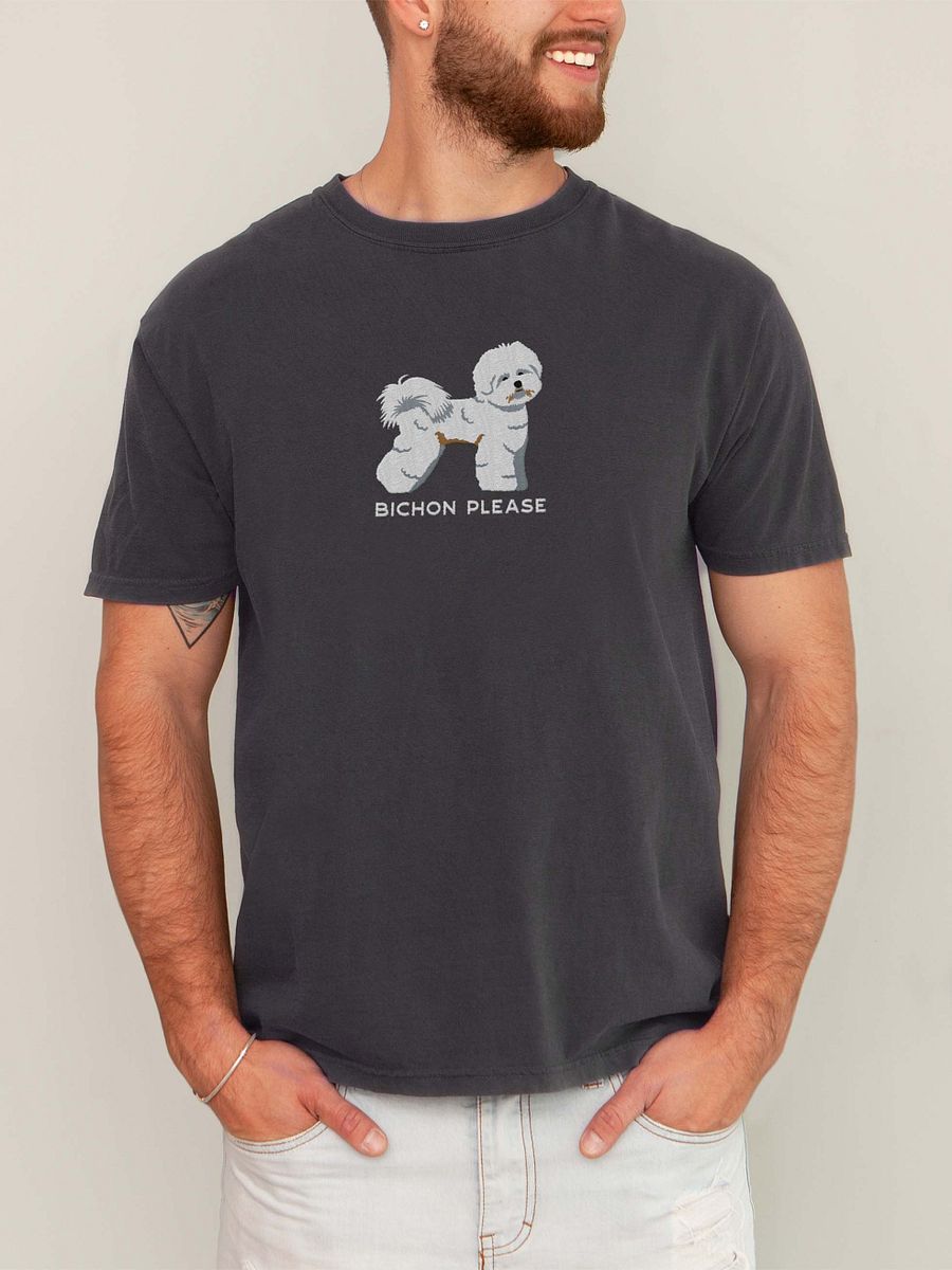 Bichon Please T-Shirt(Embroidered) of a Bichon Frise product image (2)
