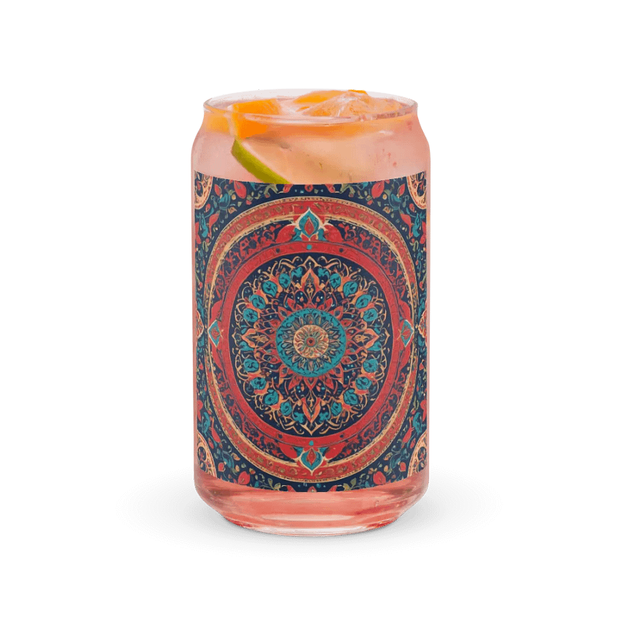 Glass with Persian Carpet Design Mix of Beautiful Colors product image (37)