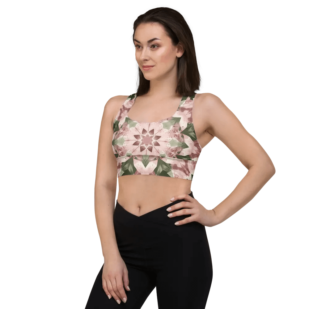 Kaleidoscope Mandala Garden Longline Sports Bra product image (4)