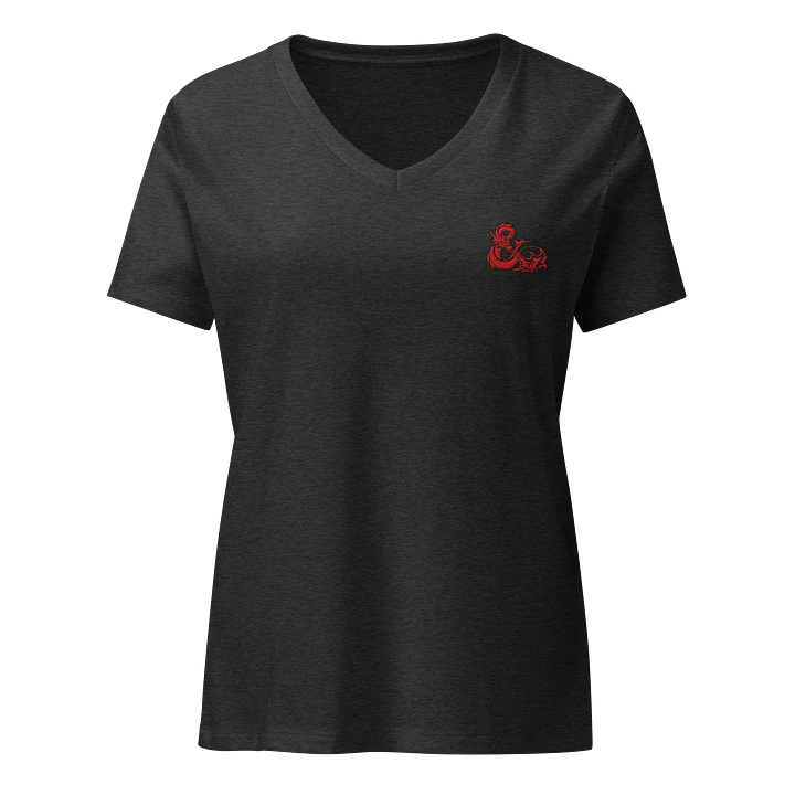 ELFSAR PLAYS Bella+Canvas Embroidered Women's Relaxed V-Neck T-Shirt product image (1)