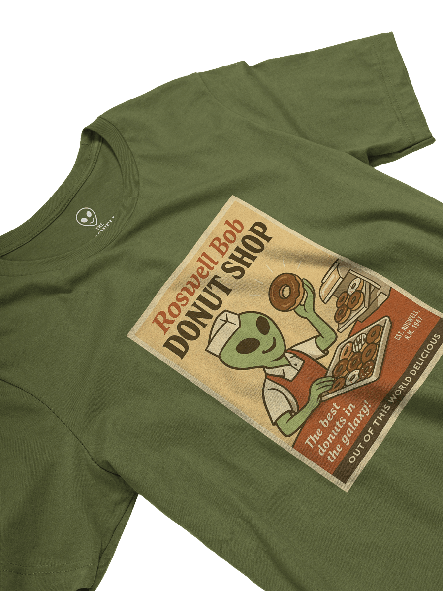 Donut Shop Roswell Aliens 1950's Retro Poster Unisex T-Shirt product image (63)