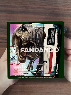 Opening Jurassic World Rebirth Collector's Tickets! Hunting for the holographic T-Rex! 🦖 #jurassicpark #jurassicworld #jurassicworldrebirth #trex #limitededition #spinosaurus #aquilops 