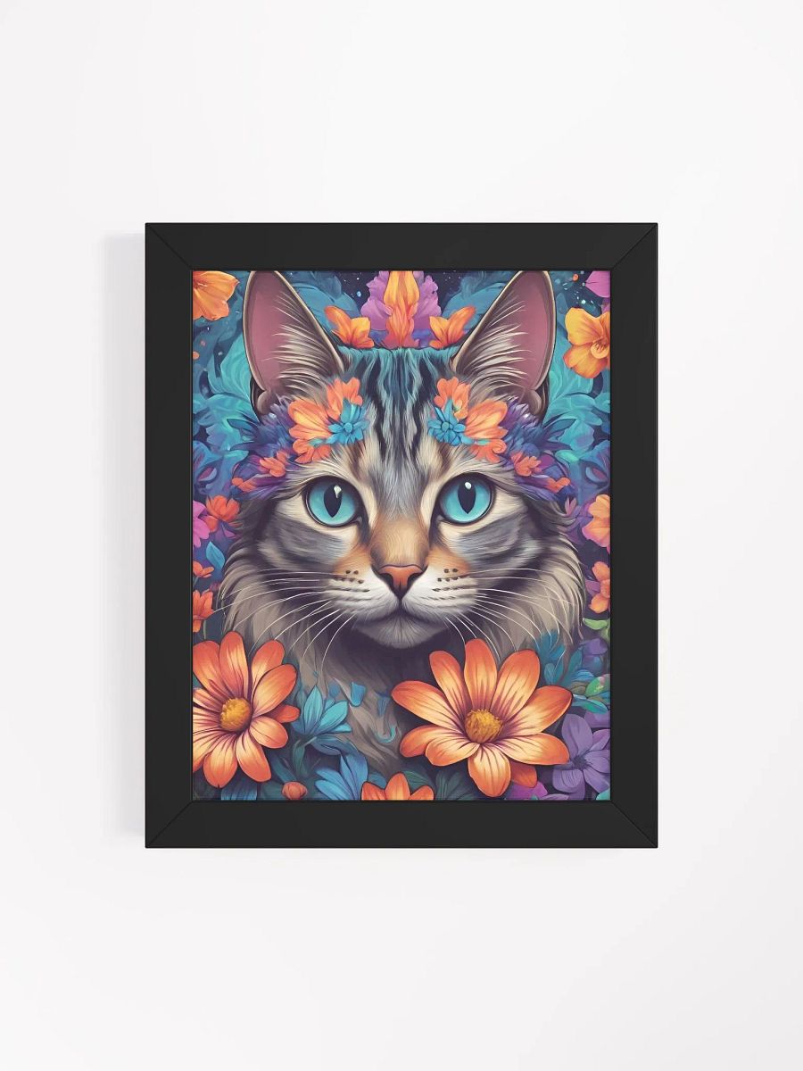 Floral Feline Fantasy Framed Poster product image (4)
