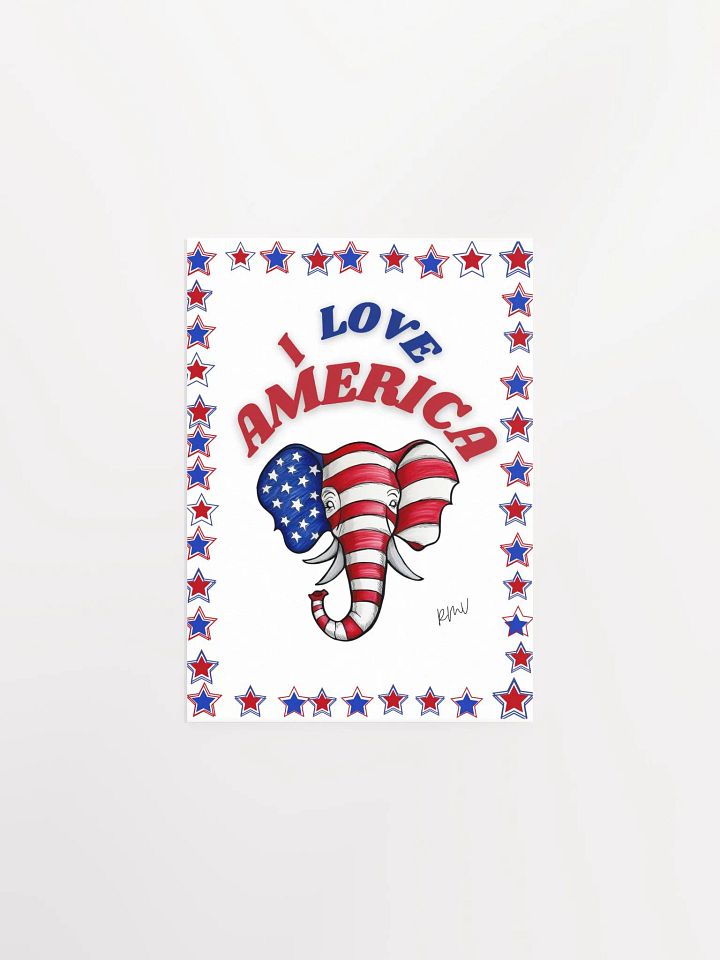 Enhaced matte paper poster, I LOVE AMERICA product image (1)