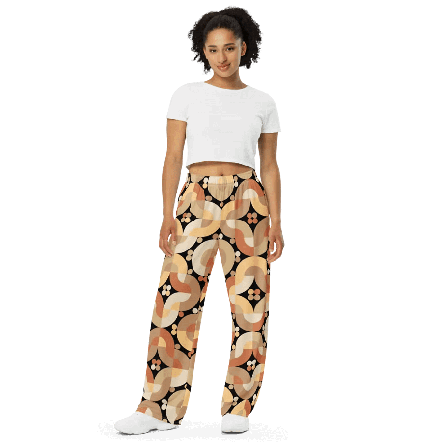 BUIII Retro Harmony: Warm Ember Wide-Leg Pants product image (2)