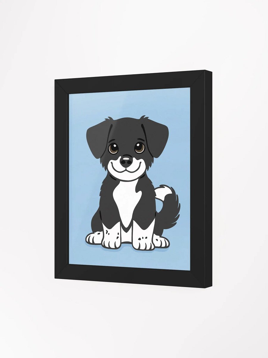 BLACK & WHITE LABRADOR PUPPY FRAMED ILLUSTRATION product image (16)