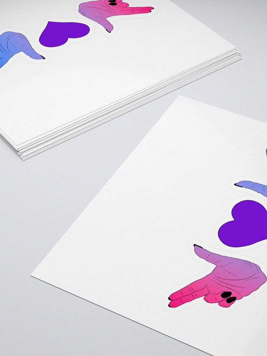 Finger Guns (bi flag) Sticker product image (15)