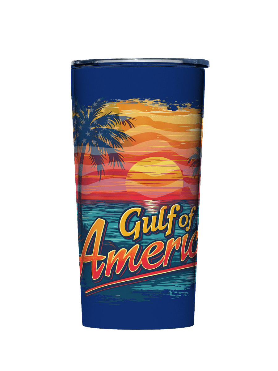 The Gulf of America with Sunset Flag Tumbler product image (1)