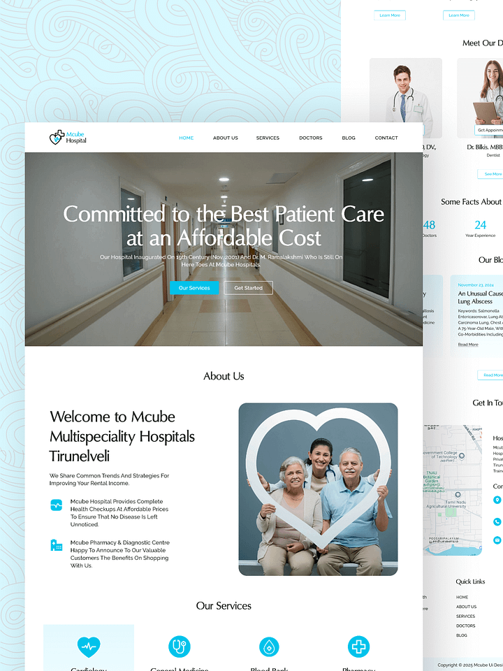 Modern Hospital Website UI Design – Figma Template product image (1)