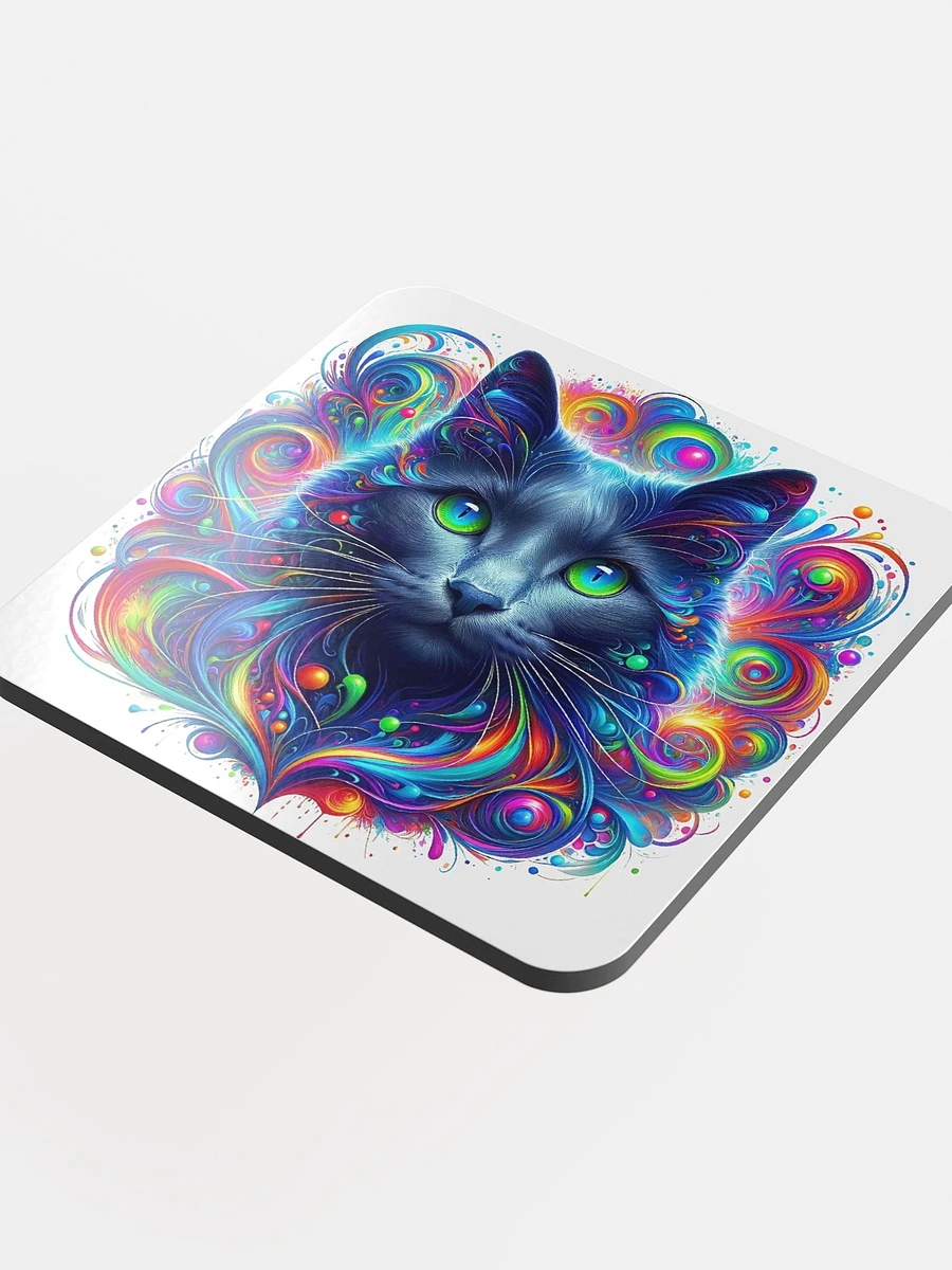 Glossed Cork Coaster: Russian Blue product image (4)