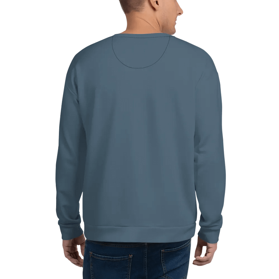 Plain Dark Greyish Blue Soft Summer Unisex Recycled Polyester Heavyweight Premium Sweatshirt by Treasure Pie product image (7)