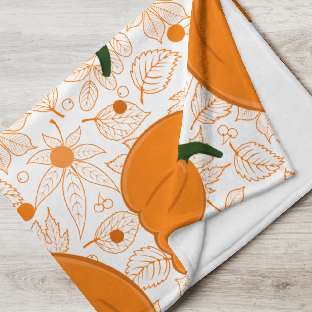 Cozy Fall Pumpkin Throw Blanket | Autumn Home Decor product image (5)