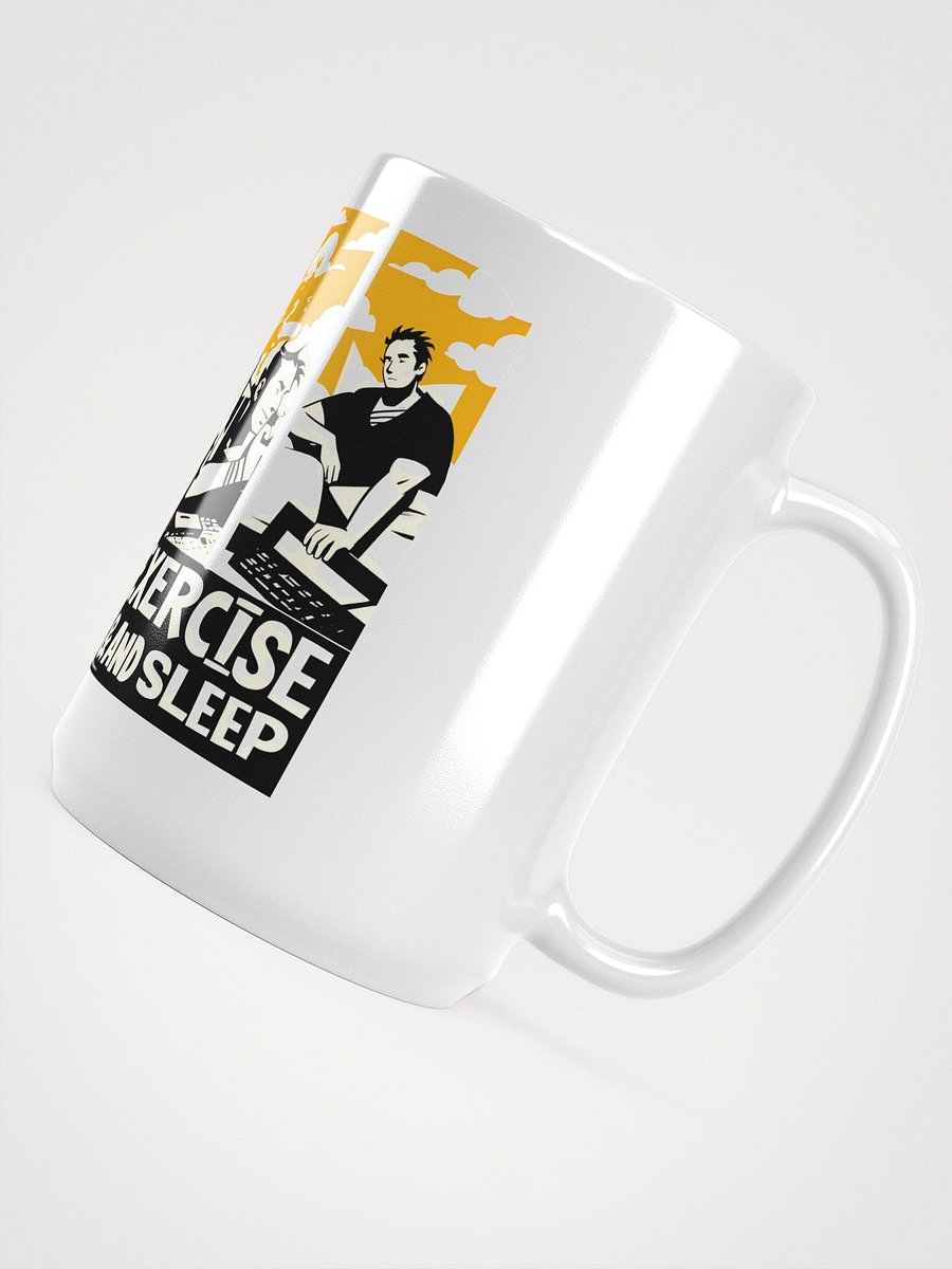 Global Wellness Mantra | Wake, Eat, Exercise, Sleep Art Glossy Mug product image (4)