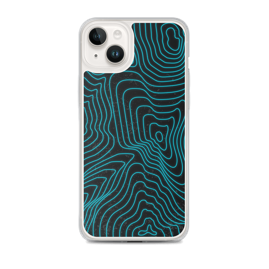 Neon Topographic iPhone Case product image (1)