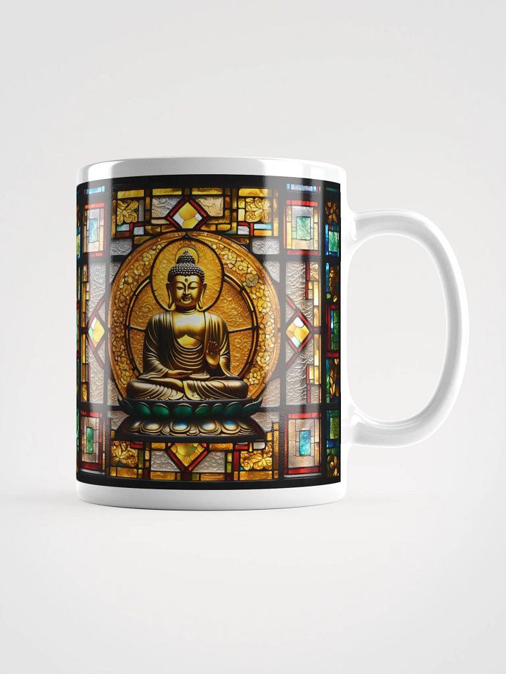 #007 Golden Buddha Stained Glass Mug product image (1)