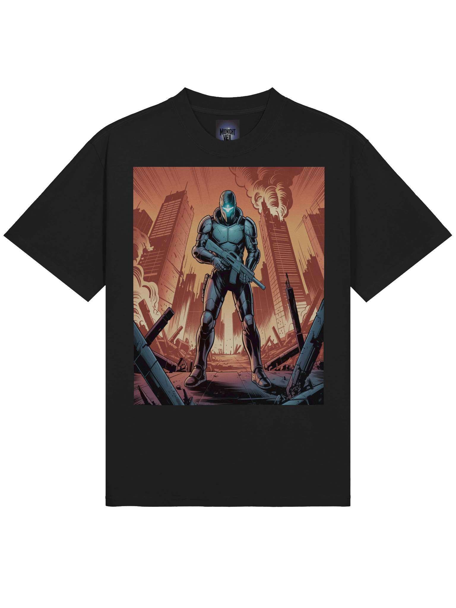 Inferno Ascendant: Apocalypse Inspired Oversized Faded T-Shirt product image (5)