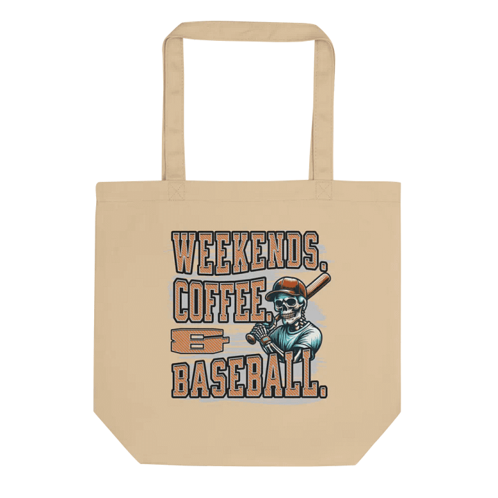 Weekends Coffee And Baseball Skeleton Warrior Eco Tote product image (1)
