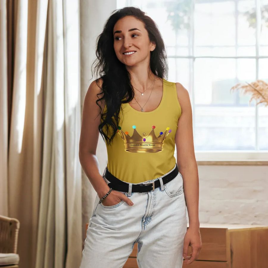 Queendom Beautiful Women Crown Tank Top/Gold (TM) product image (2)