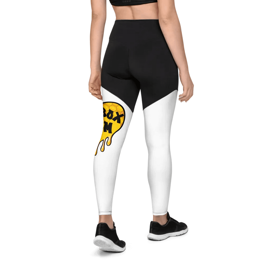 HOT BOX FAM GOLD HONEY COMB LOGO SPORT LEGGINGS product image (5)