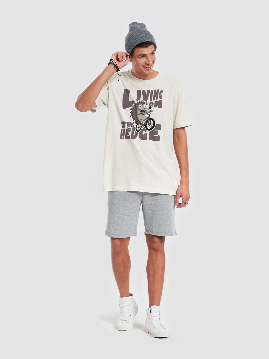 Living on the Hedge Funny Hedgehog Cycling T-Shirt – Cute Animal Pun Tee for Bike Lovers product image (6)