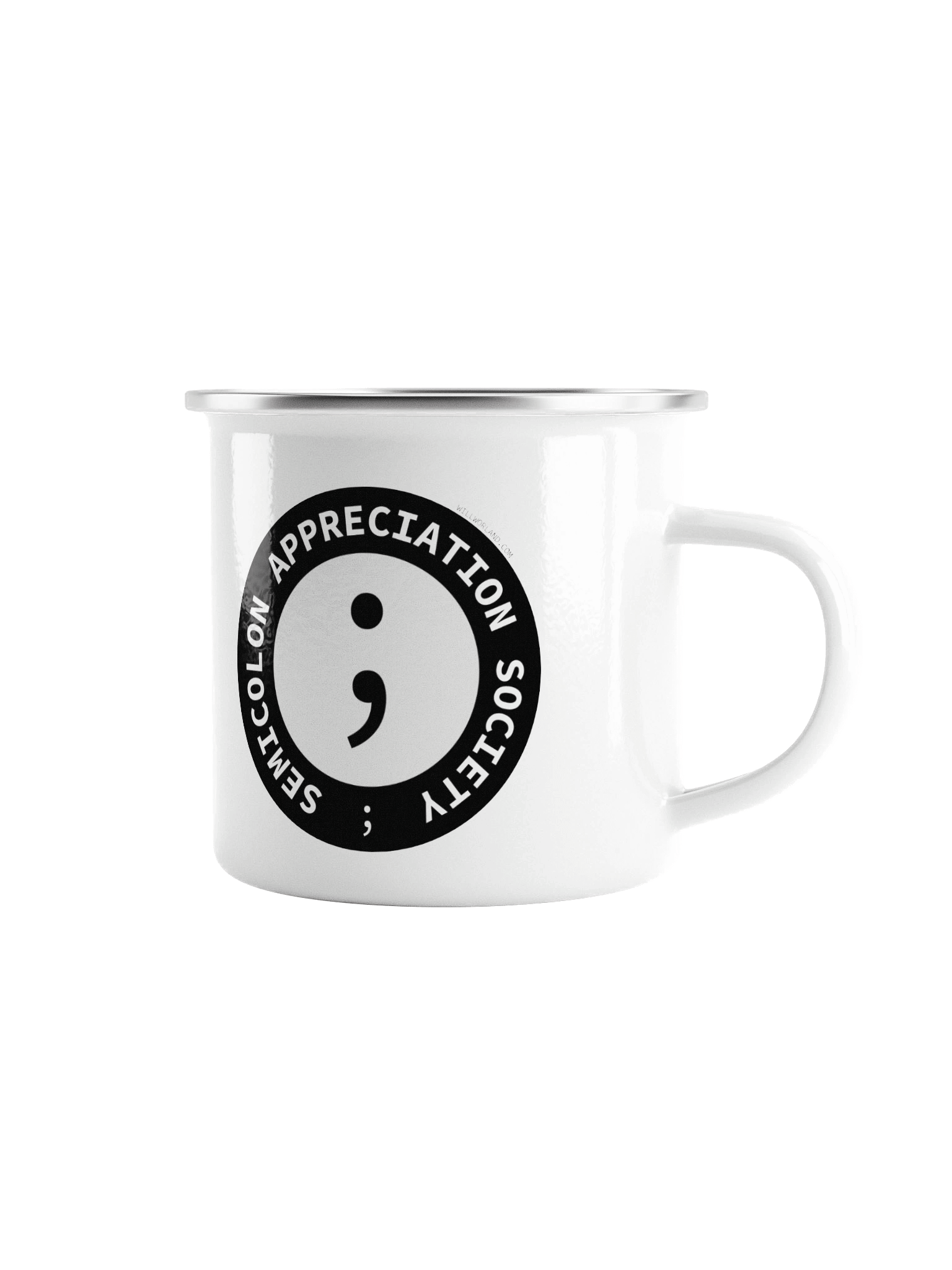 Semicolon Appreciation Society (Enamel Camp Mug) product image (1)